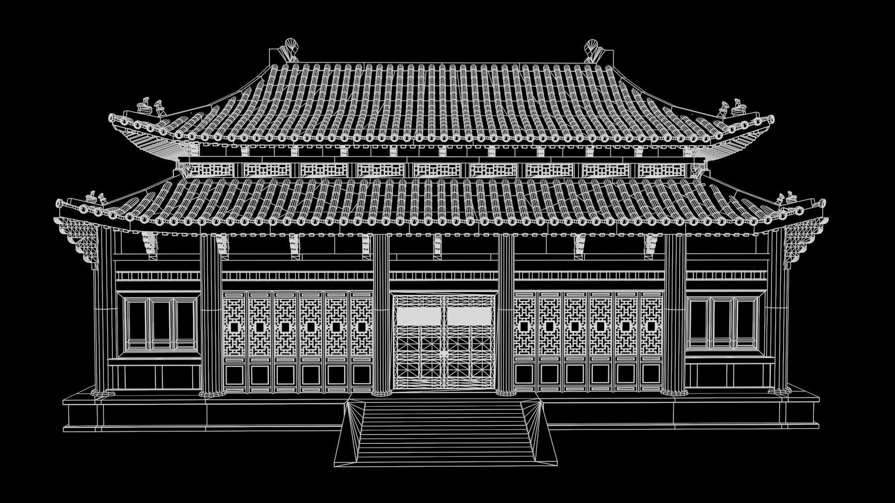 Asian Japanese PBR Building Collection 3D model_99