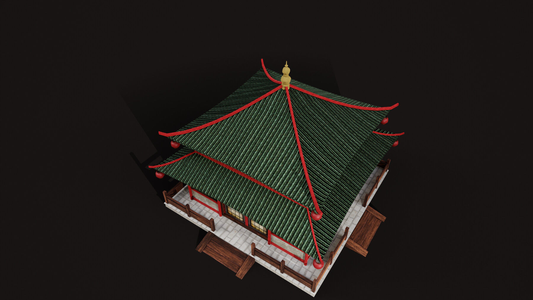 Asian Japanese PBR Building Collection 3D model_27