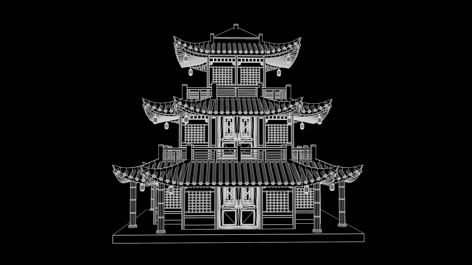 Asian Japanese PBR Building Collection 3D model_95