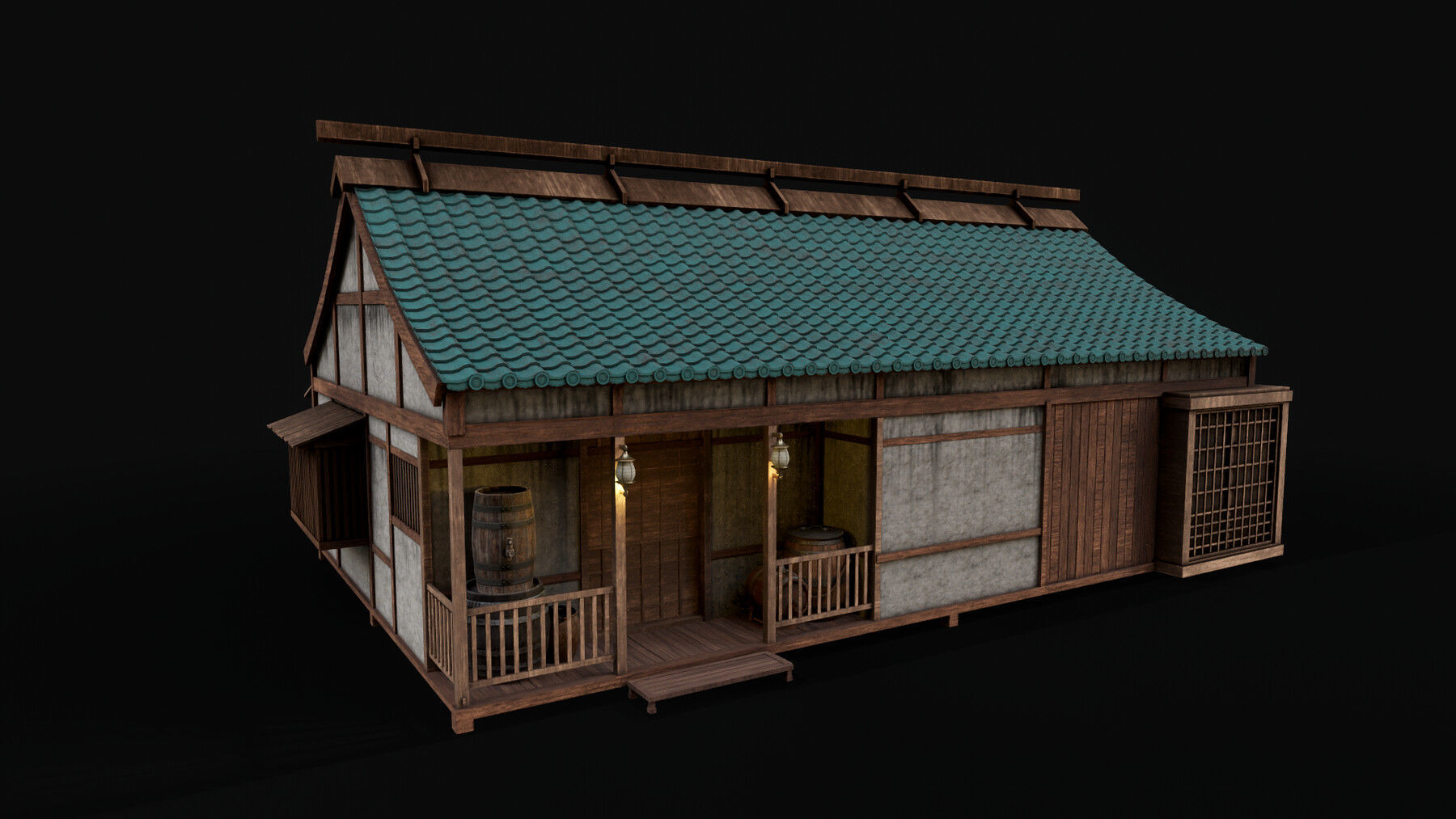 Asian Japanese PBR Building Collection 3D model_39