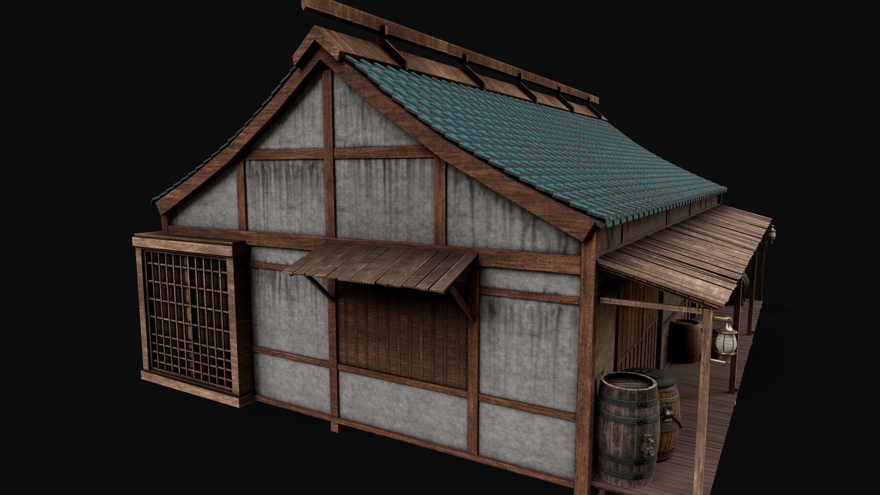 Asian Japanese PBR Building Collection 3D model_33