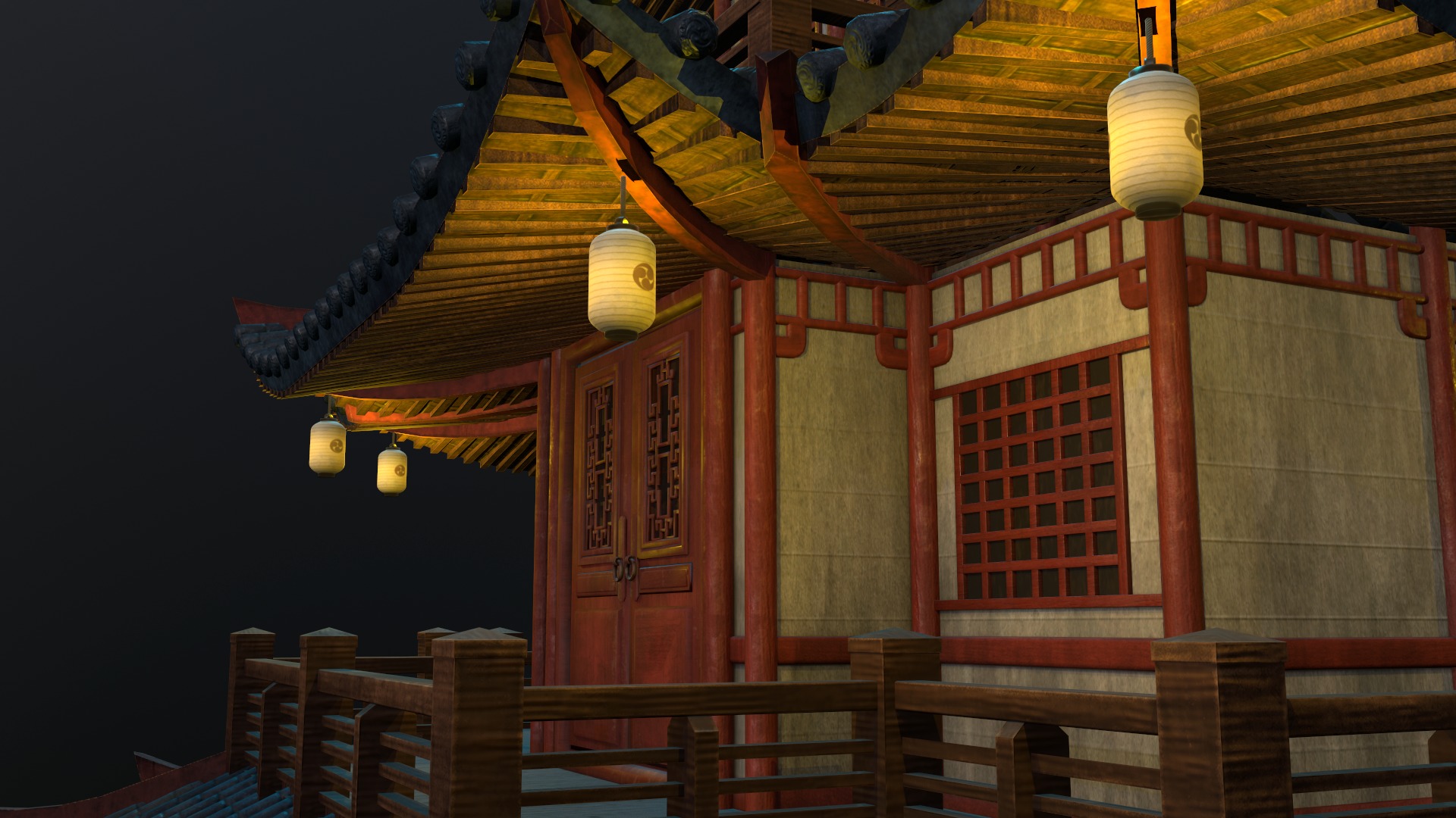 Asian Japanese PBR Building Collection 3D model_78
