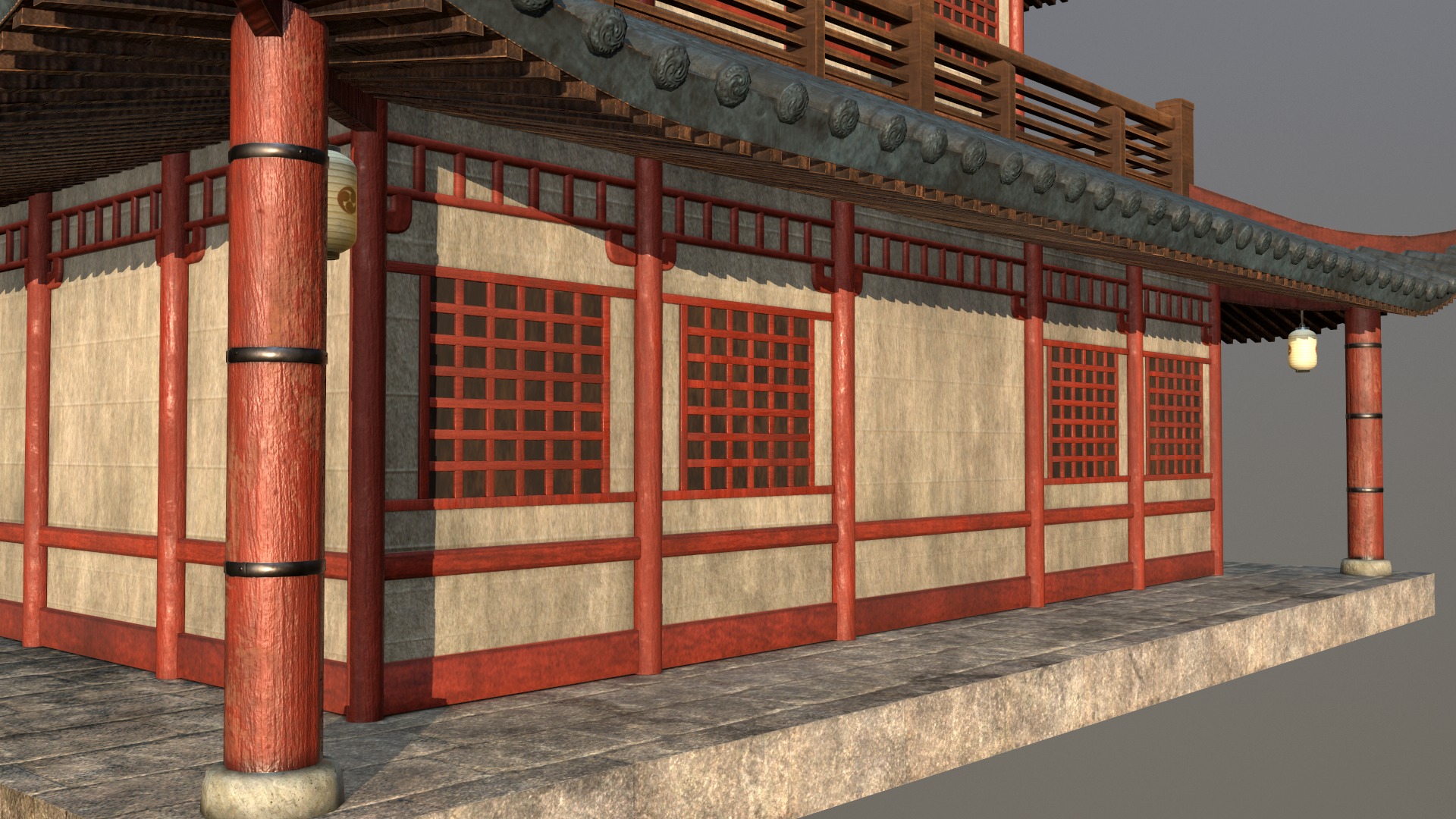 Asian Japanese PBR Building Collection 3D model_61