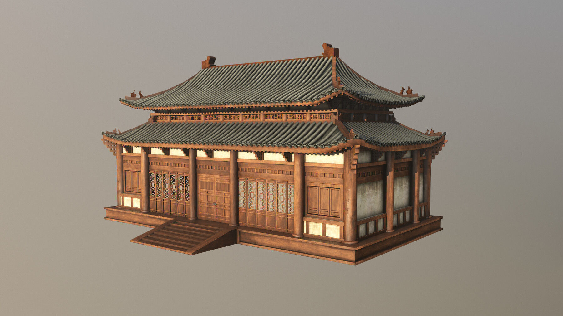 Asian Japanese PBR Building Collection 3D model_50