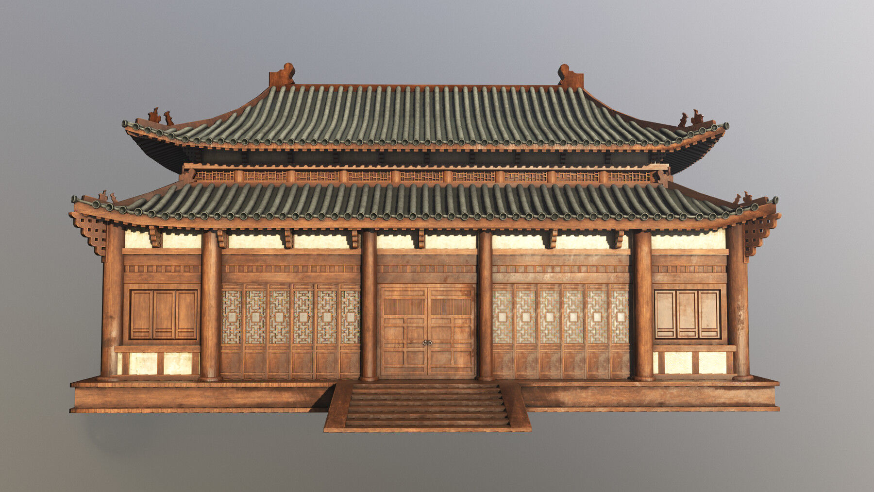 Asian Japanese PBR Building Collection 3D model_46