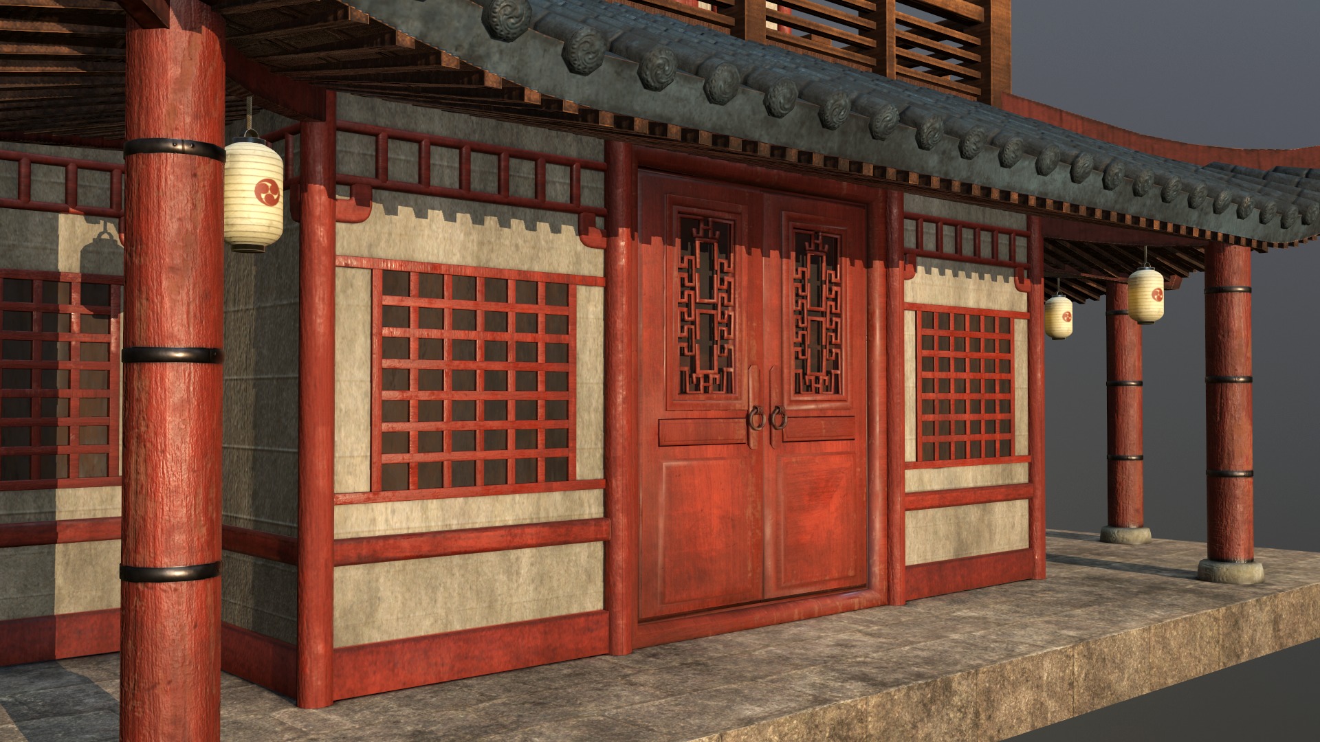 Asian Japanese PBR Building Collection 3D model_69
