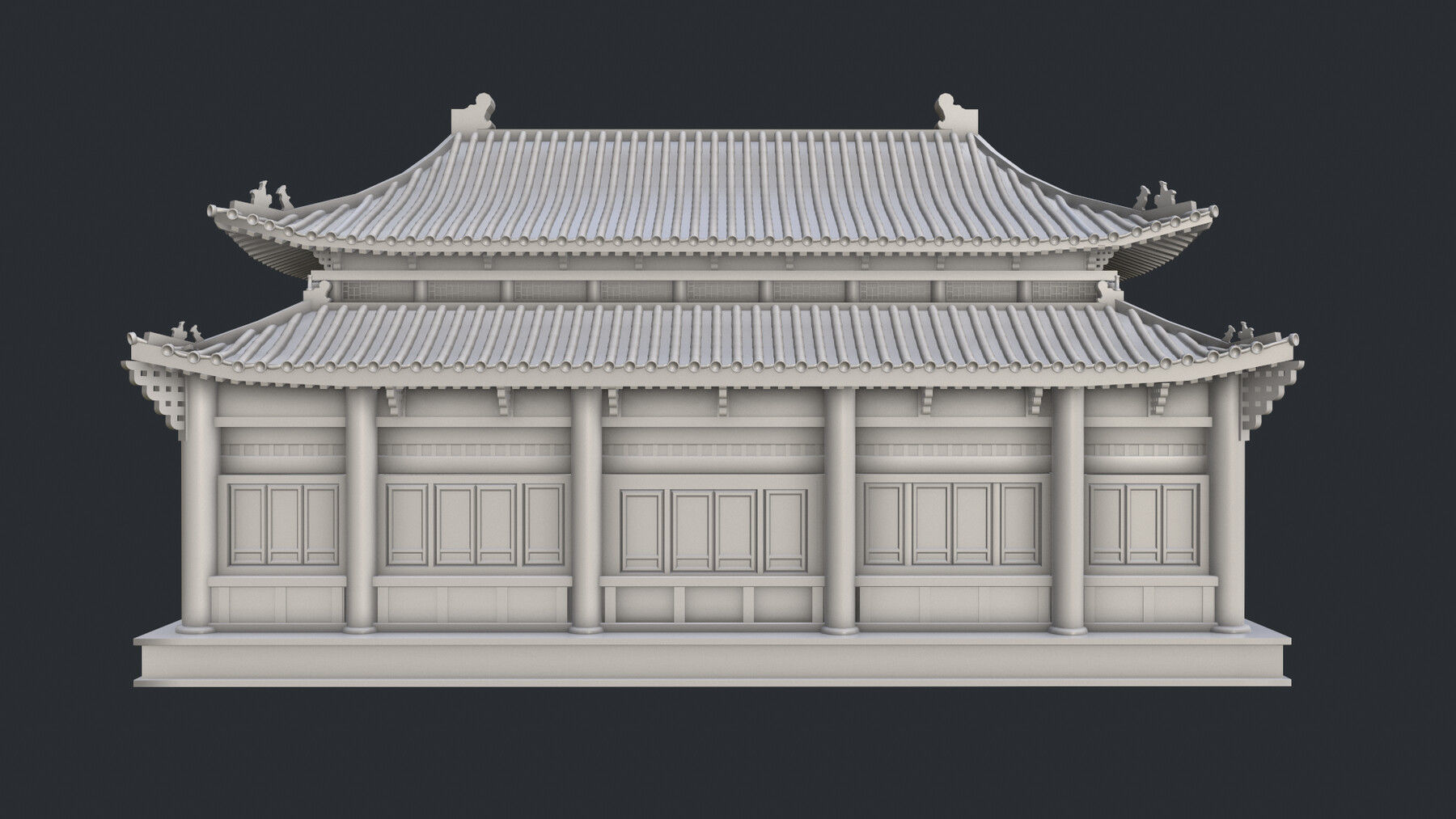 Asian Japanese PBR Building Collection 3D model_98