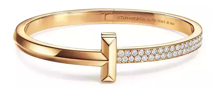 T1 Wide Diamond Hinged Bangle