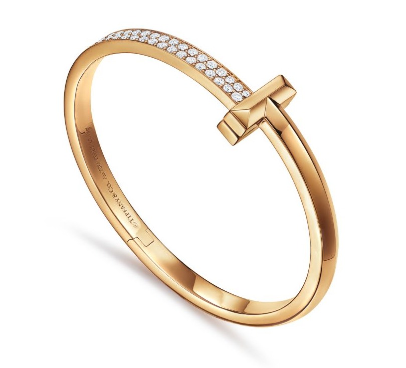 T1 Wide Diamond Hinged Bangle 3D print model_1