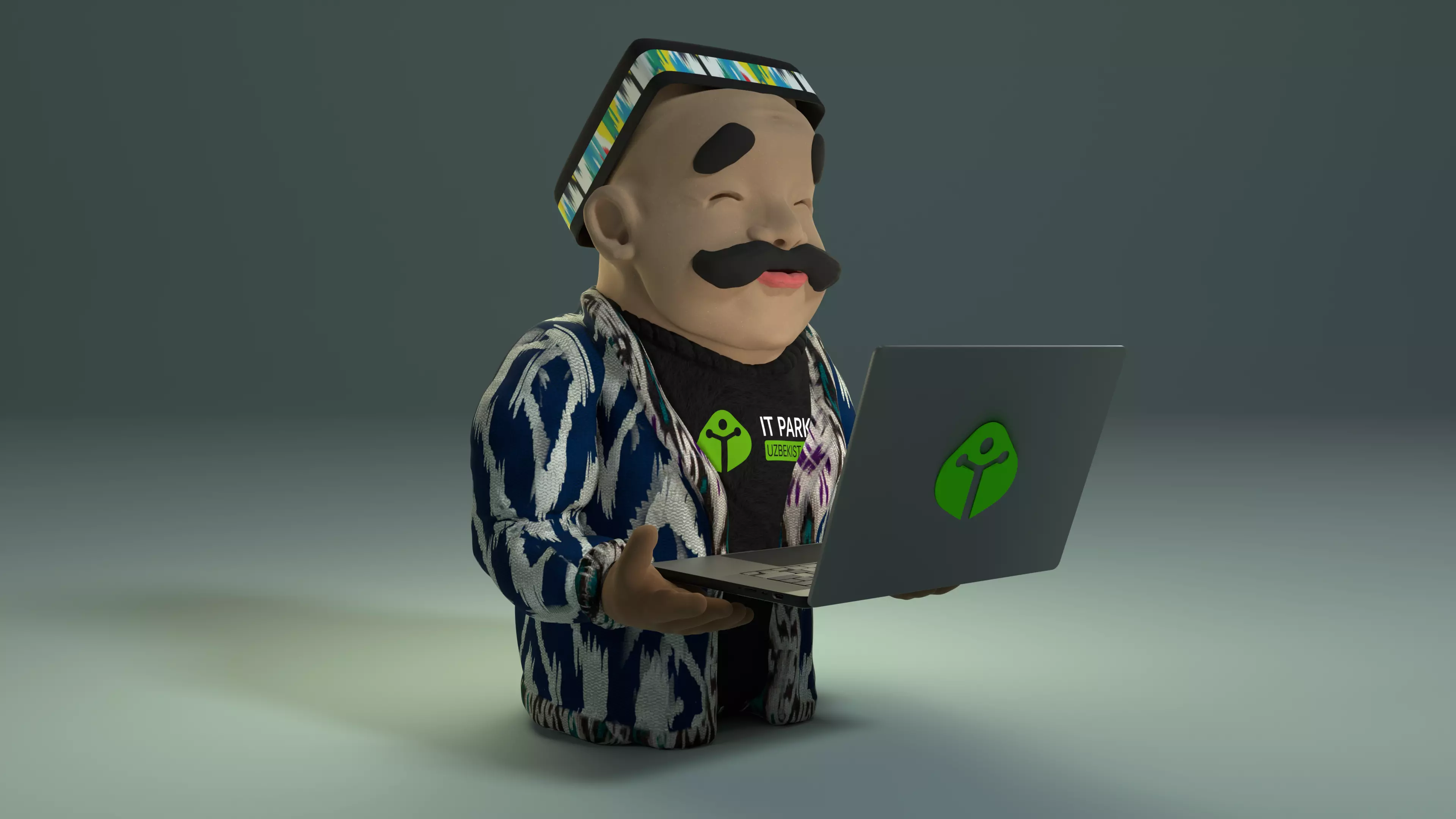 National figurine of an Uzbek grandfather 3D print model