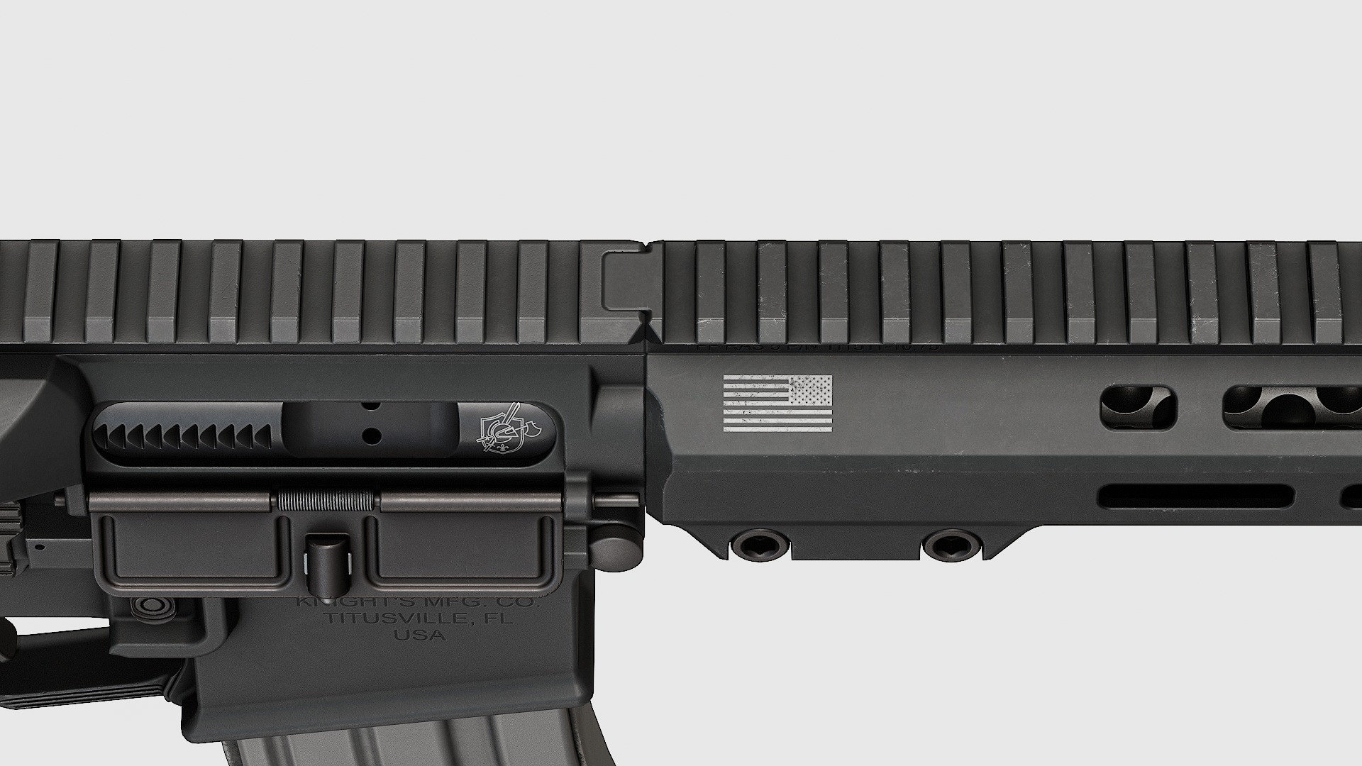 FF RAS 5 Handguard - Replica Low-poly 3D model_13