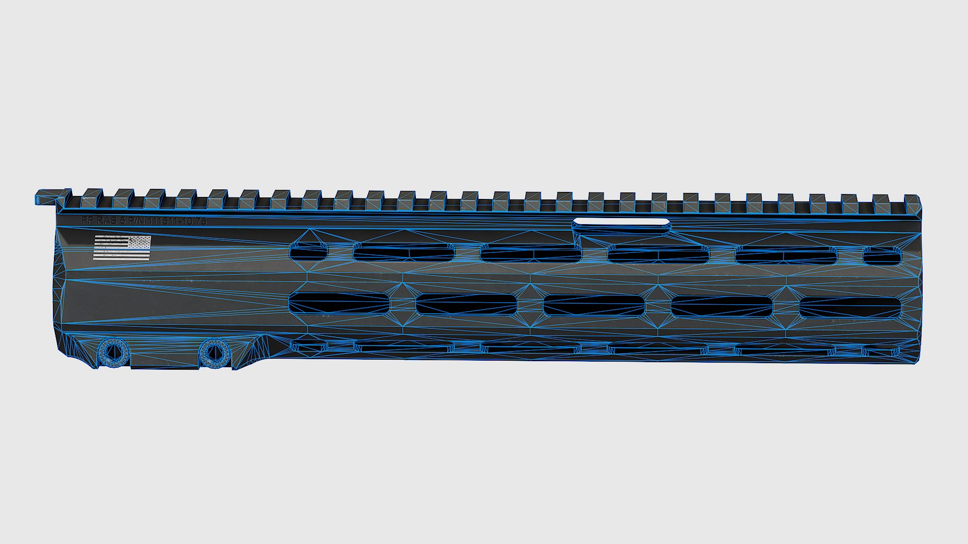 FF RAS 5 Handguard - Replica Low-poly 3D model_14