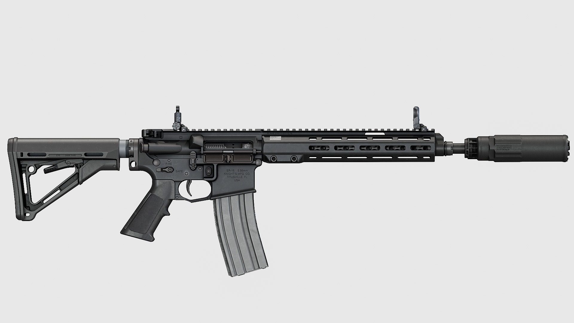 FF RAS 5 Handguard - Replica Low-poly 3D model_9