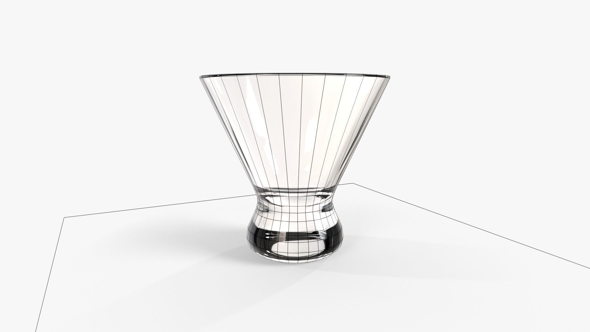 Cosmopolitan Glass Low-poly 3D model_2