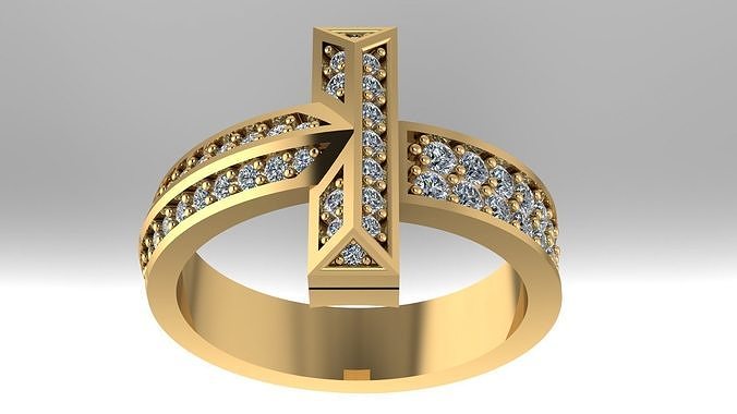 Tiffany T T1 Ring stone 3D print model