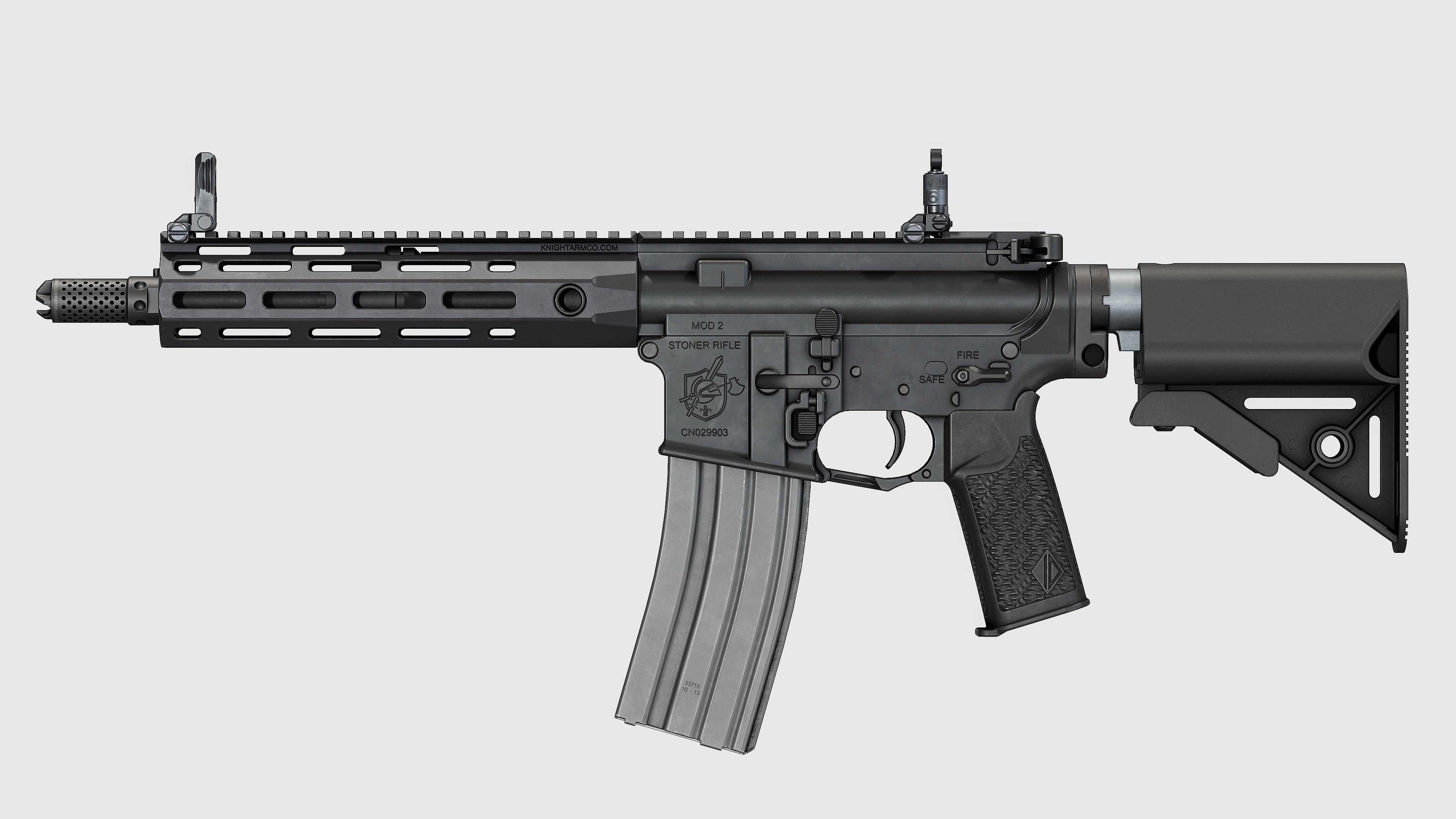 PDW Buttstock Kit - Replica Low-poly 3D model_10