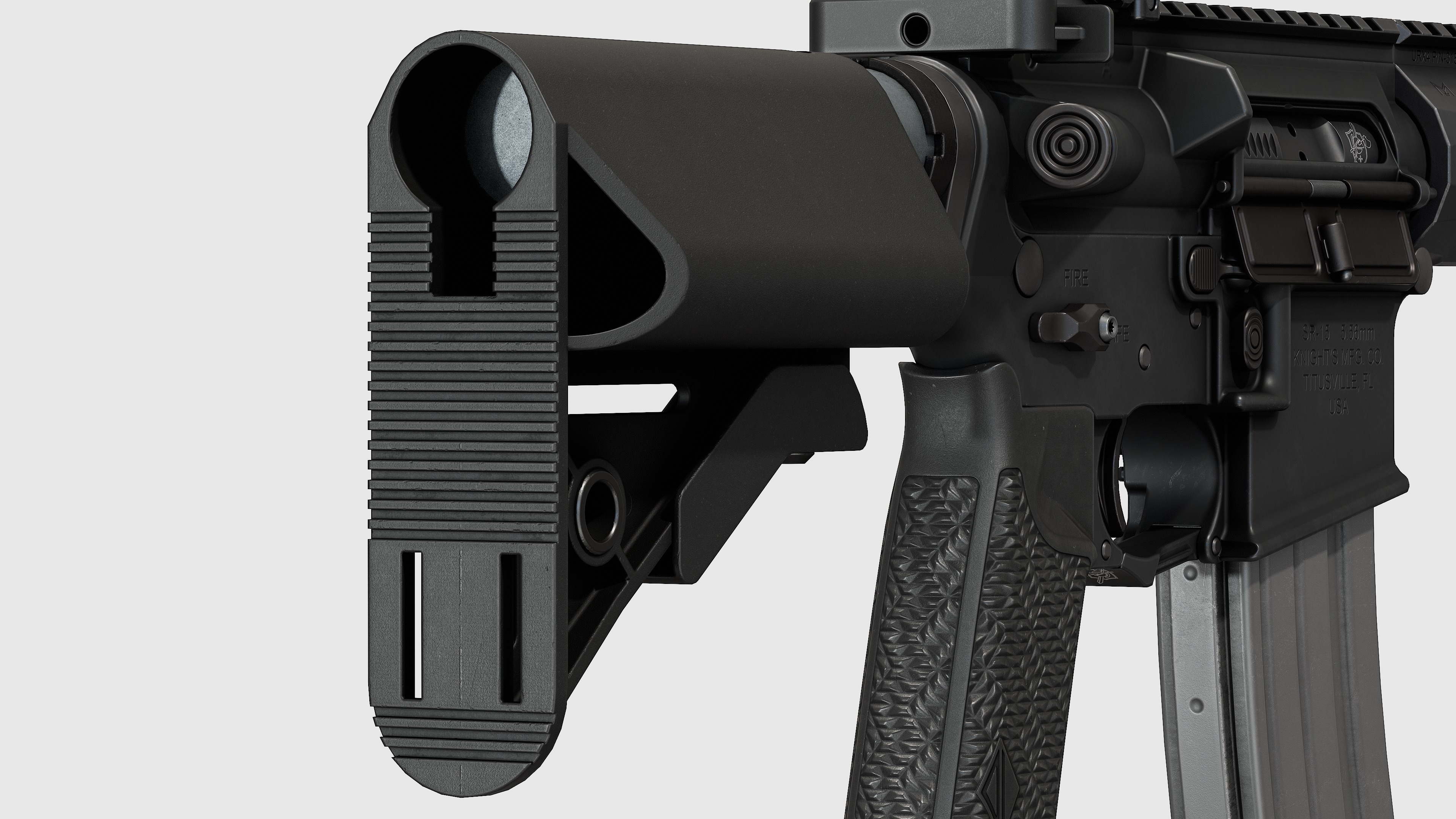 PDW Buttstock Kit - Replica Low-poly 3D model_13