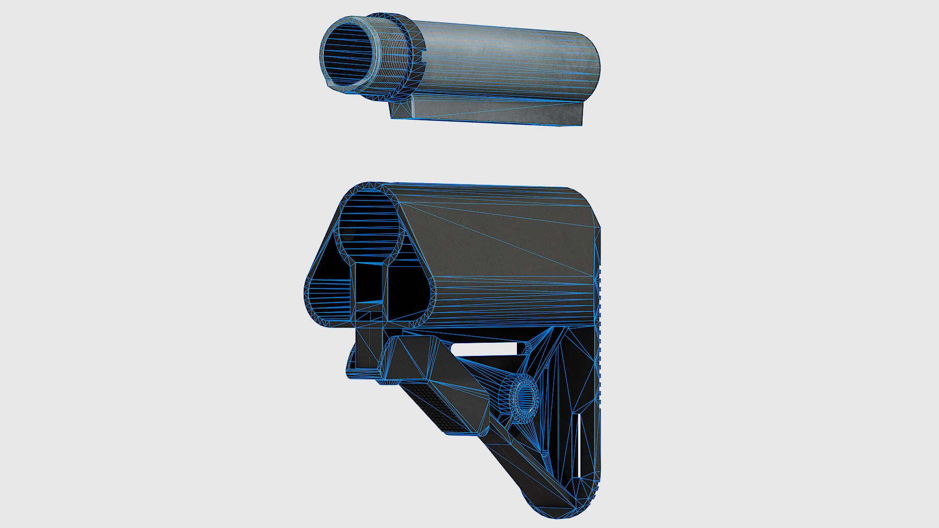 PDW Buttstock Kit - Replica Low-poly 3D model_17