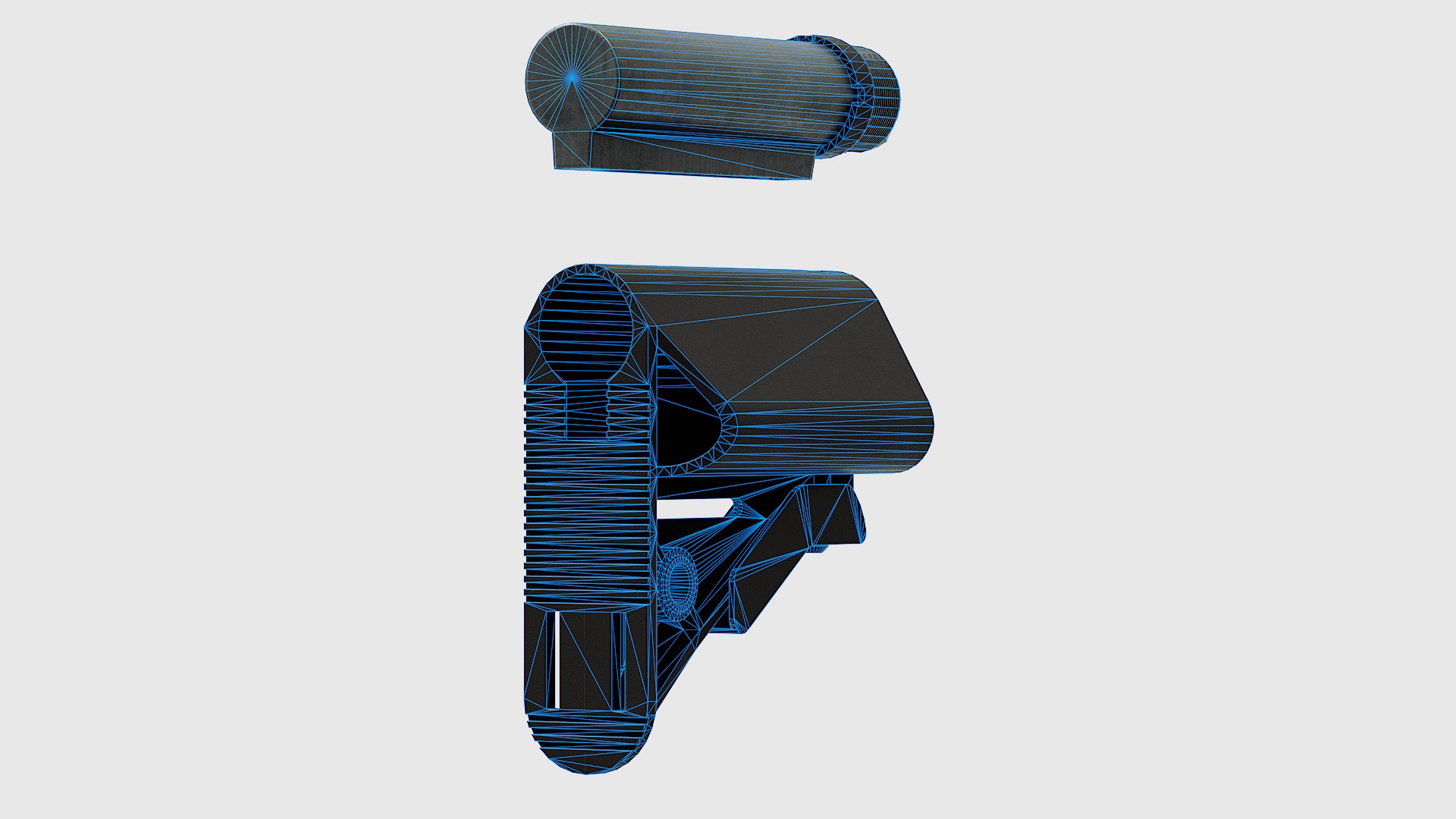 PDW Buttstock Kit - Replica Low-poly 3D model_16
