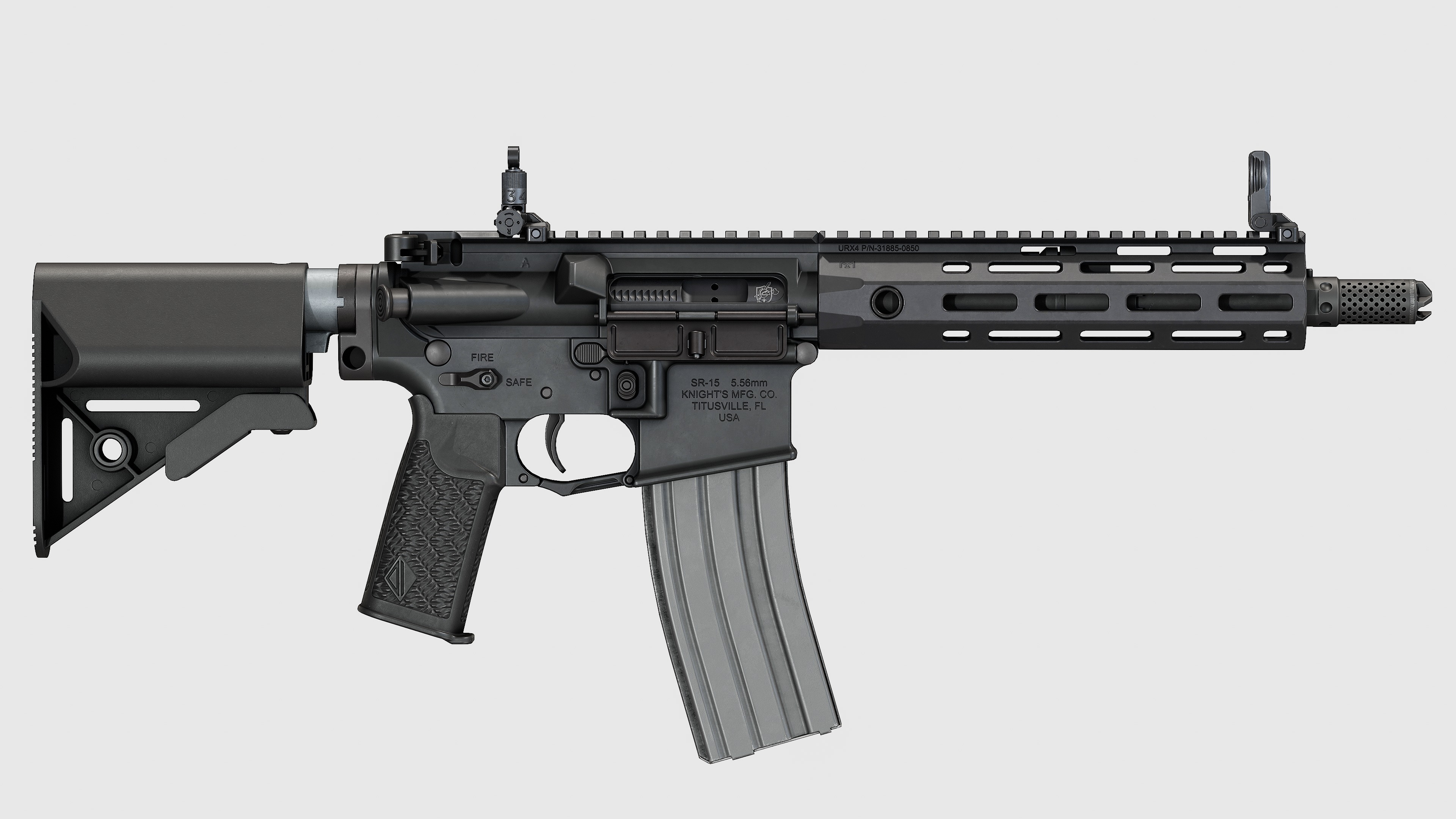 PDW Buttstock Kit - Replica Low-poly 3D model_9