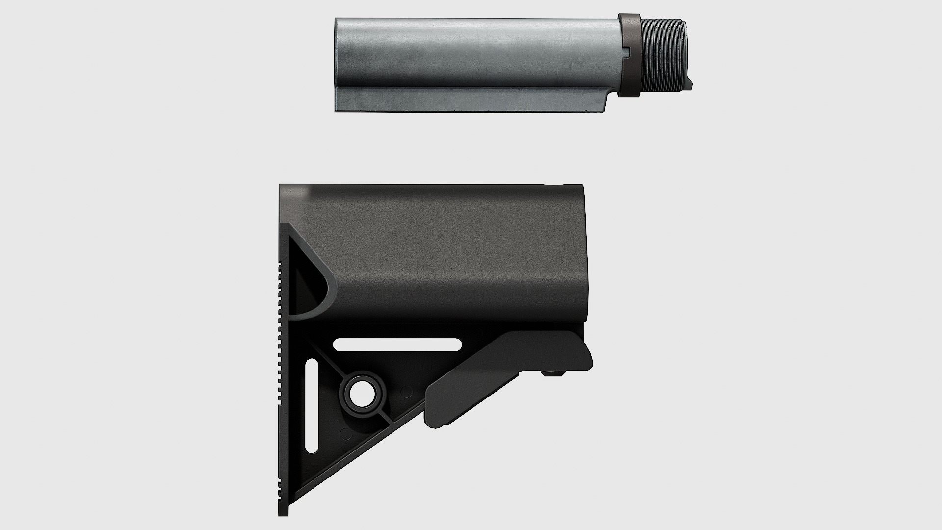 PDW Buttstock Kit - Replica Low-poly 3D model_2