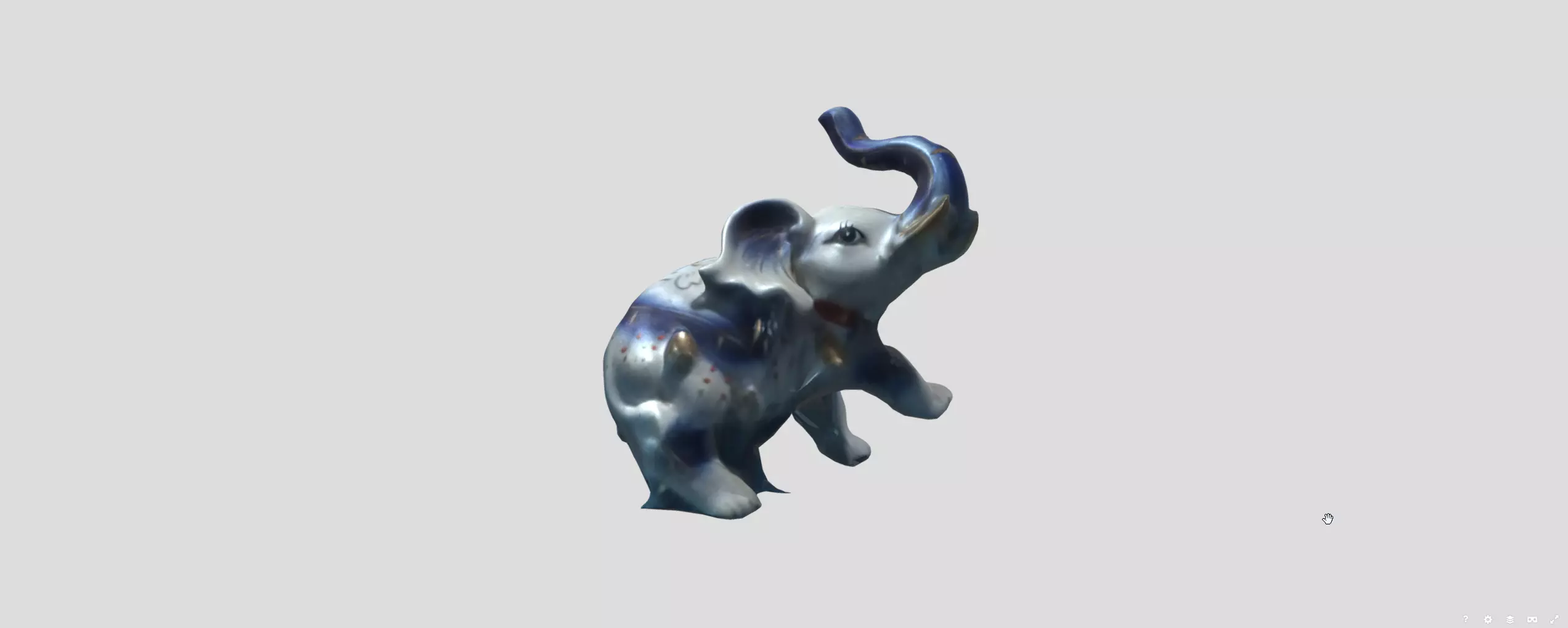 3D Indian Porcelain Elephant  3D model_0