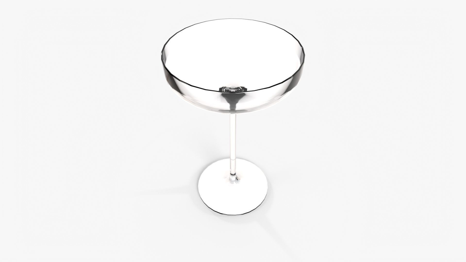 Coupe Glass Low-poly 3D model_3