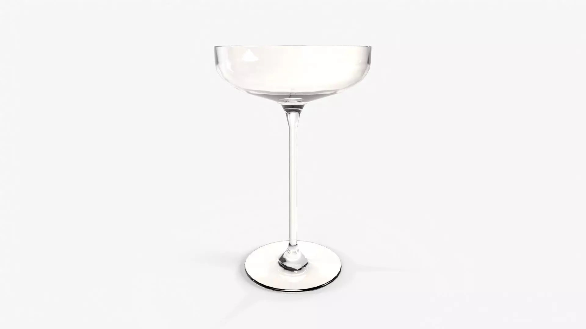 Coupe Glass Low-poly 3D model_0