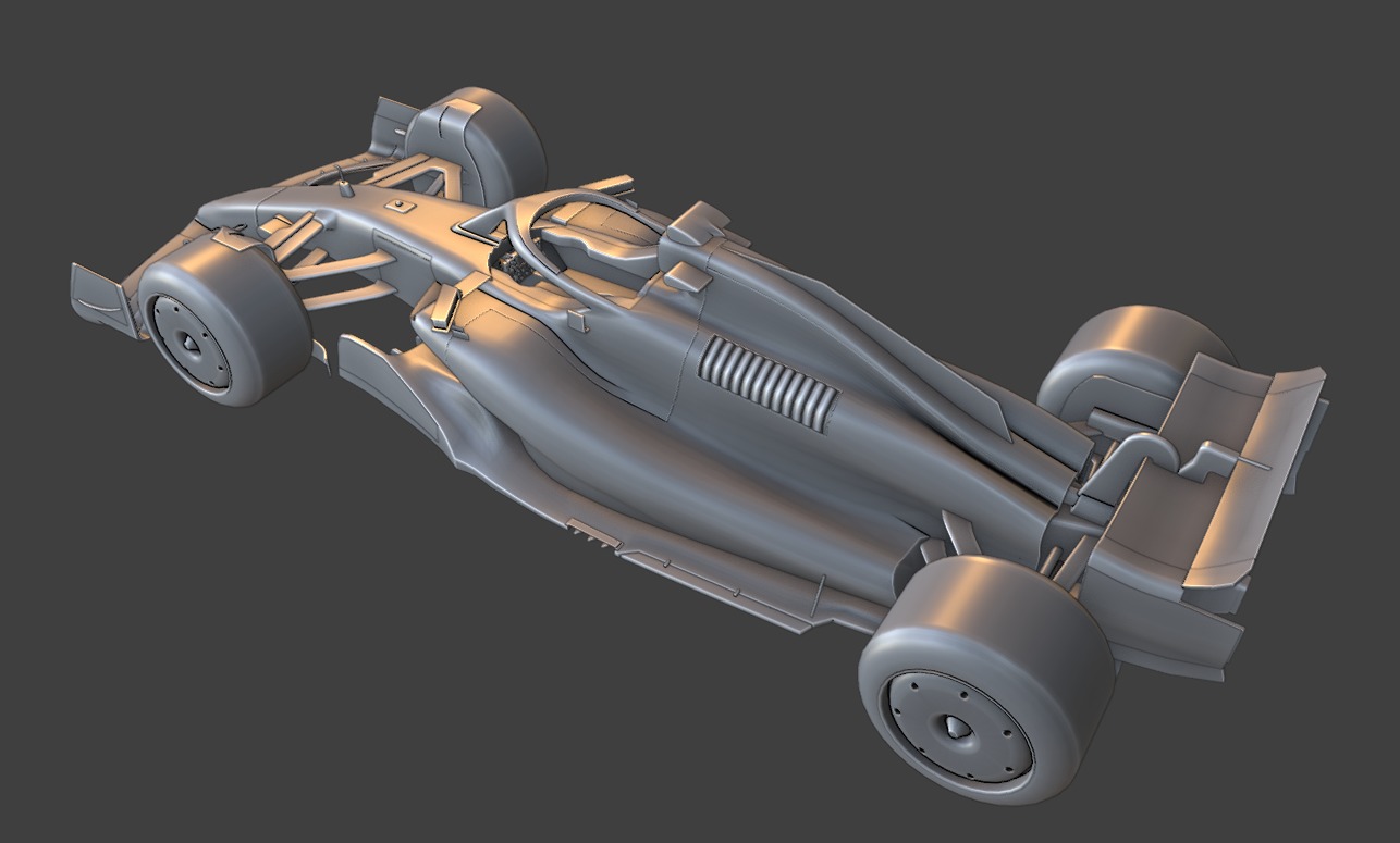 Visa CashApp RB F1 2024 car Low-poly 3D model_12