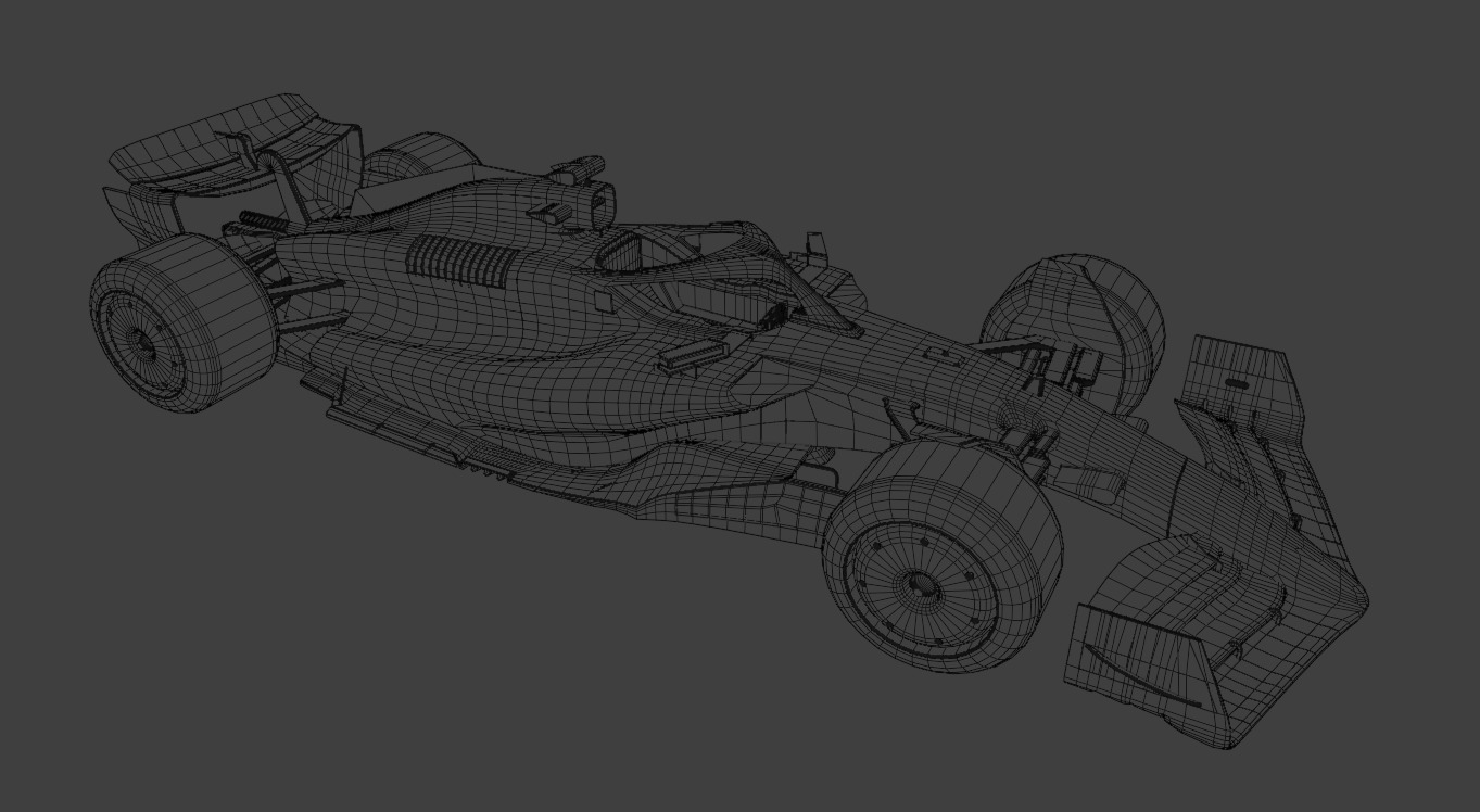 Visa CashApp RB F1 2024 car Low-poly 3D model_5