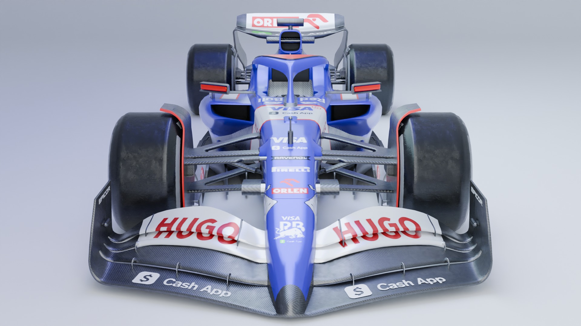 Visa CashApp RB F1 2024 car Low-poly 3D model_2