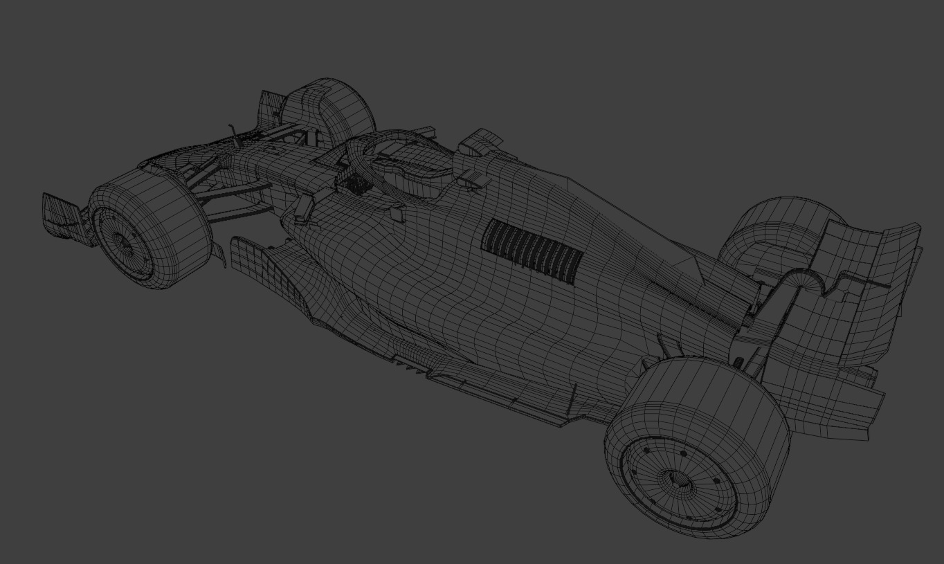 Visa CashApp RB F1 2024 car Low-poly 3D model_8