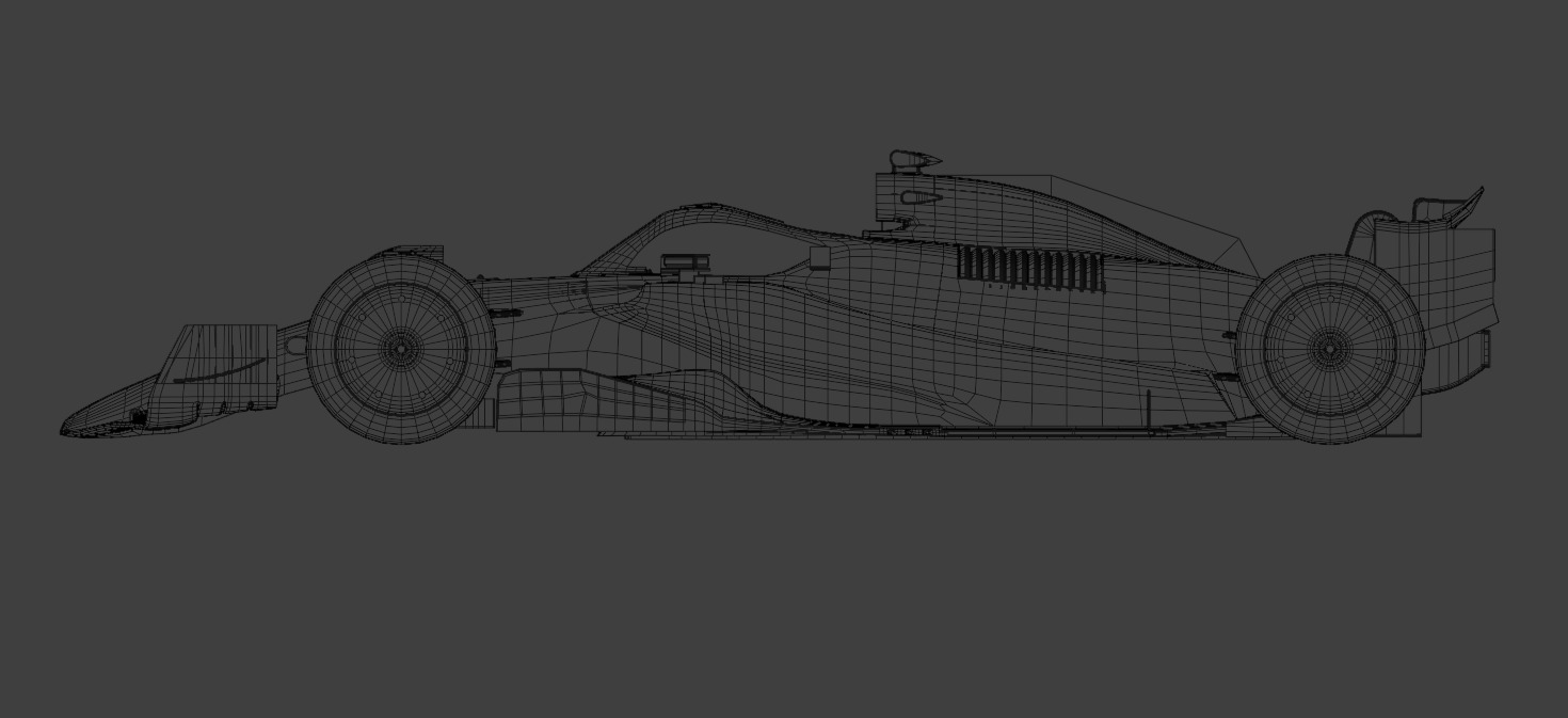 Visa CashApp RB F1 2024 car Low-poly 3D model_7