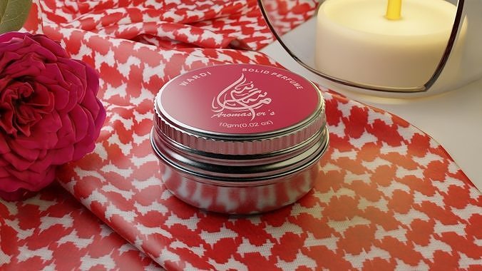 Solid Perfume Container only Low-poly 3D model