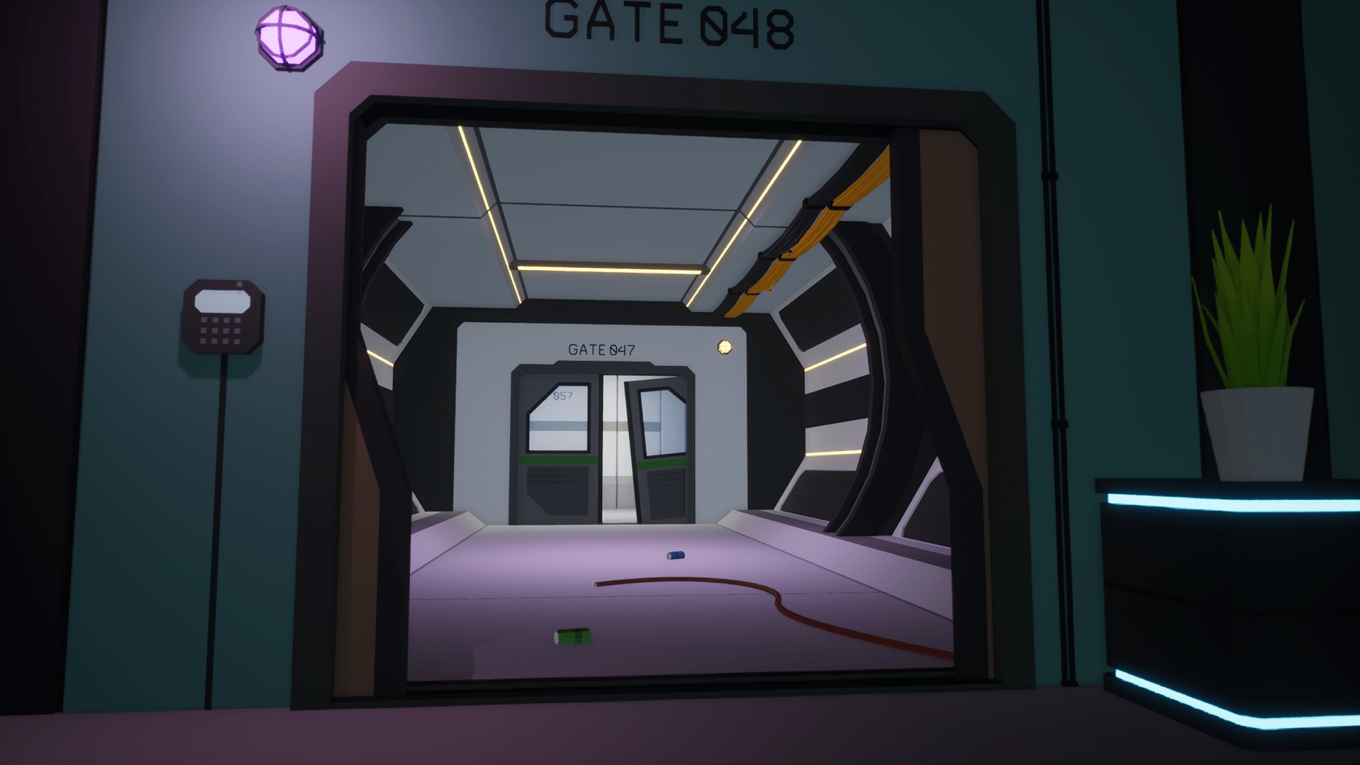 Low Poly Sci-Fi Cyberpunk Interiors Low-poly 3D model_4