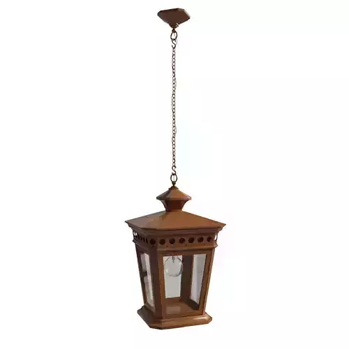 Custom made copper hanging pendant street lantern