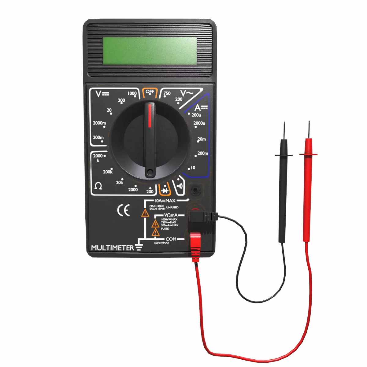 Digital Multimeter Low Poly Low-poly 3D model_0