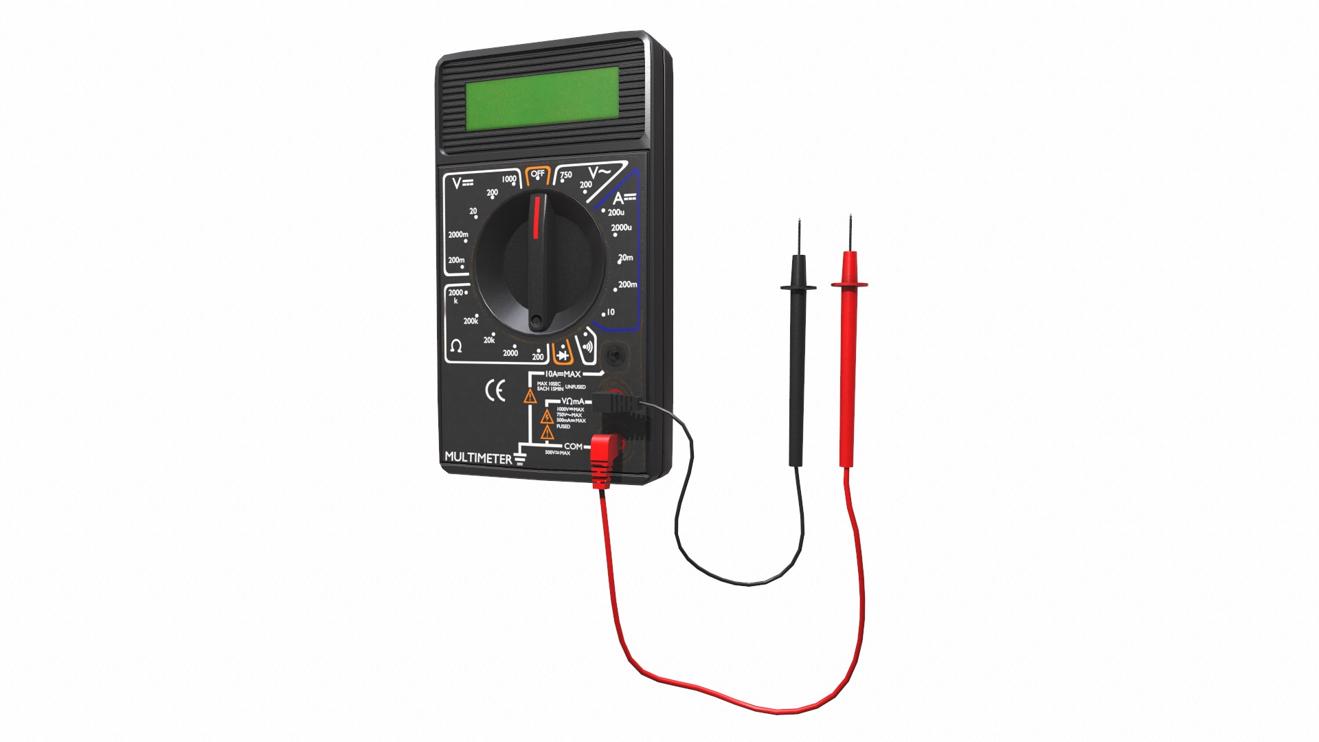 Digital Multimeter Low Poly Low-poly 3D model_9