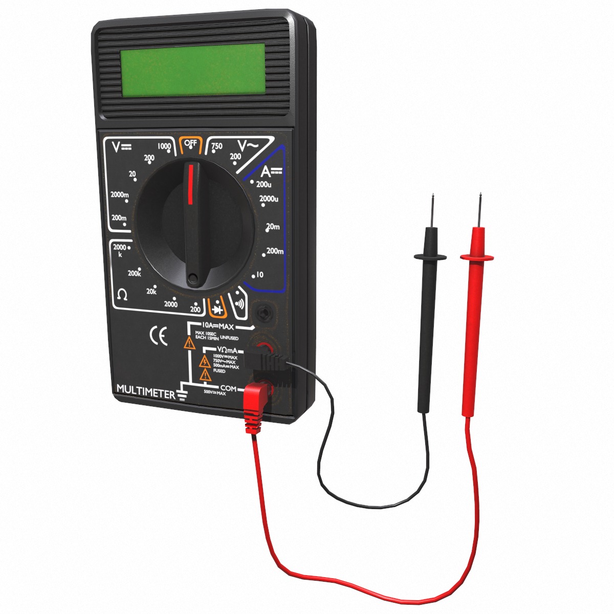 Digital Multimeter Low Poly Low-poly 3D model_2