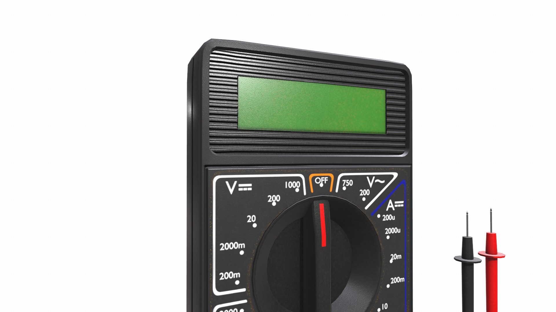 Digital Multimeter Low Poly Low-poly 3D model_12