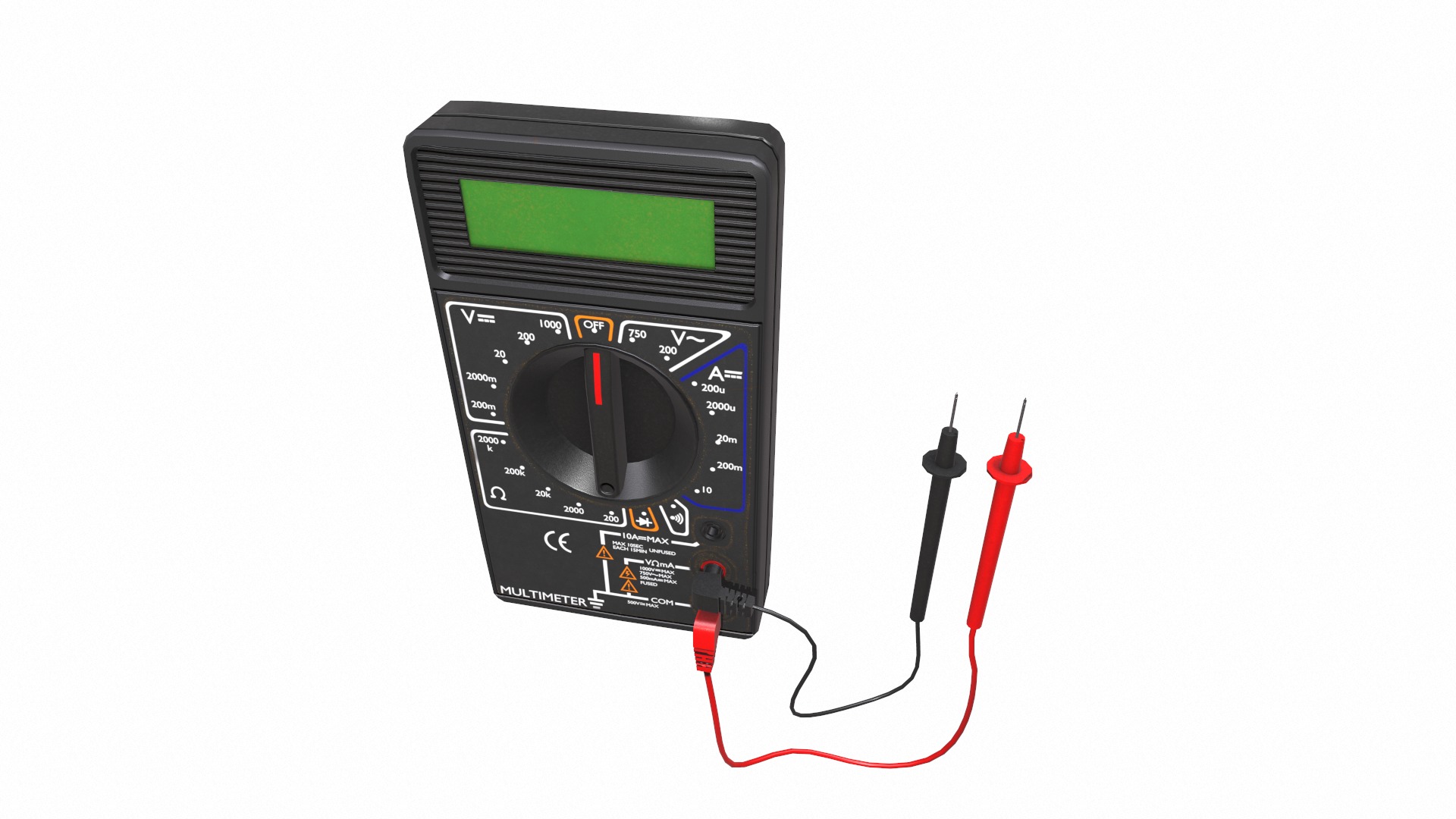 Digital Multimeter Low Poly Low-poly 3D model_11
