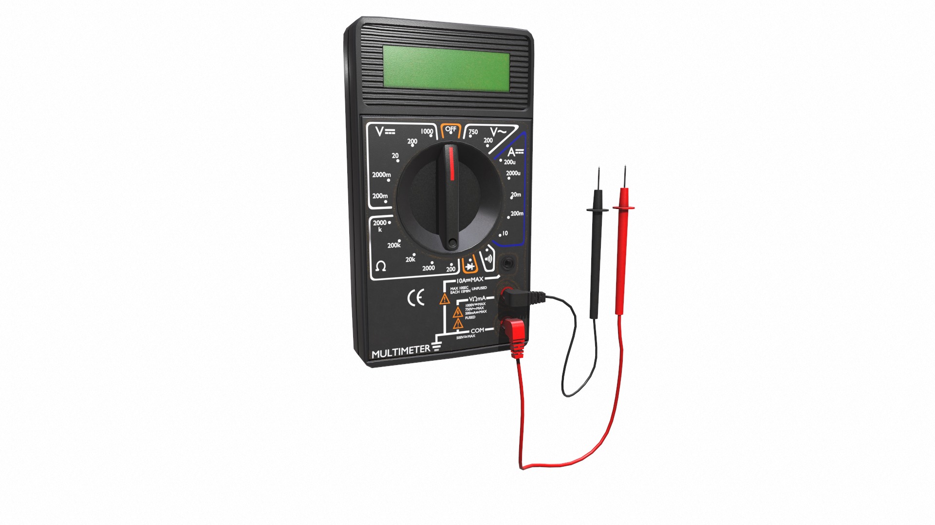 Digital Multimeter Low Poly Low-poly 3D model_10