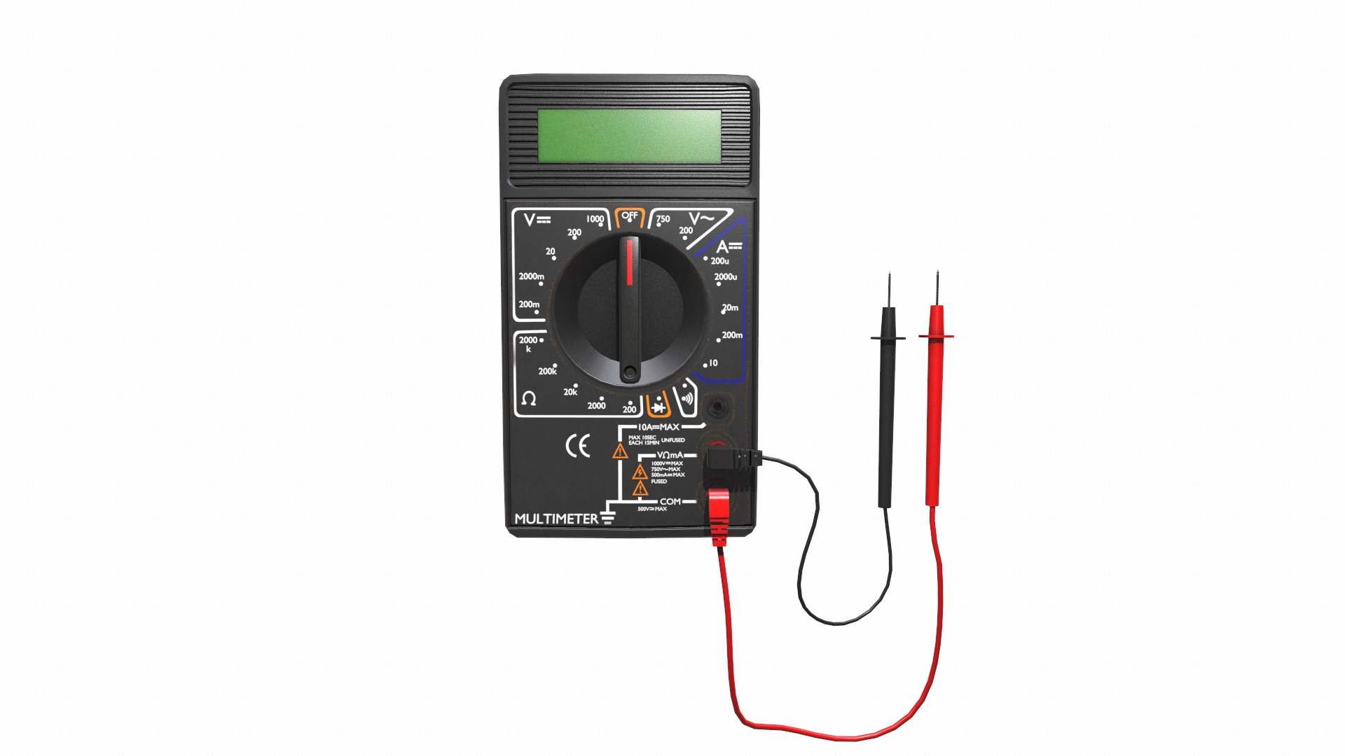 Digital Multimeter Low Poly Low-poly 3D model_7