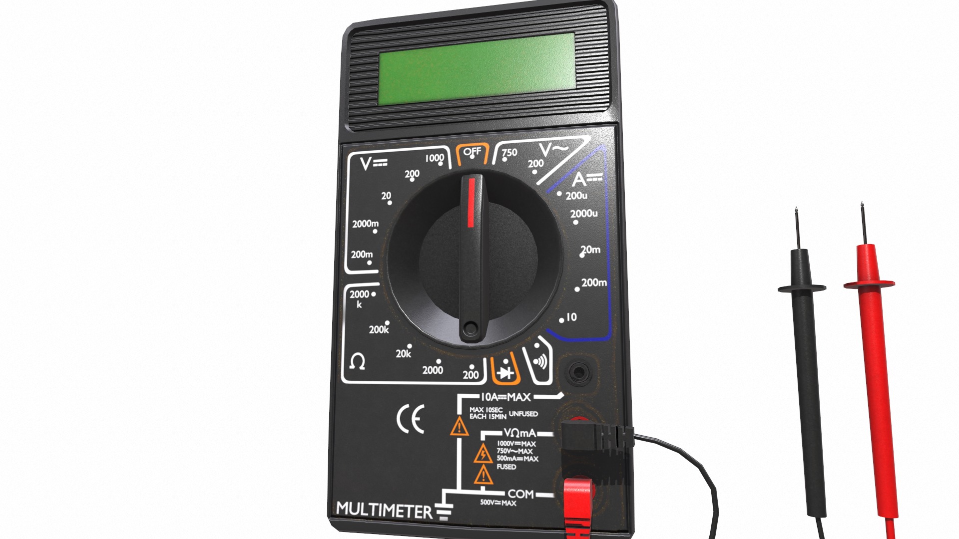 Digital Multimeter Low Poly Low-poly 3D model_13