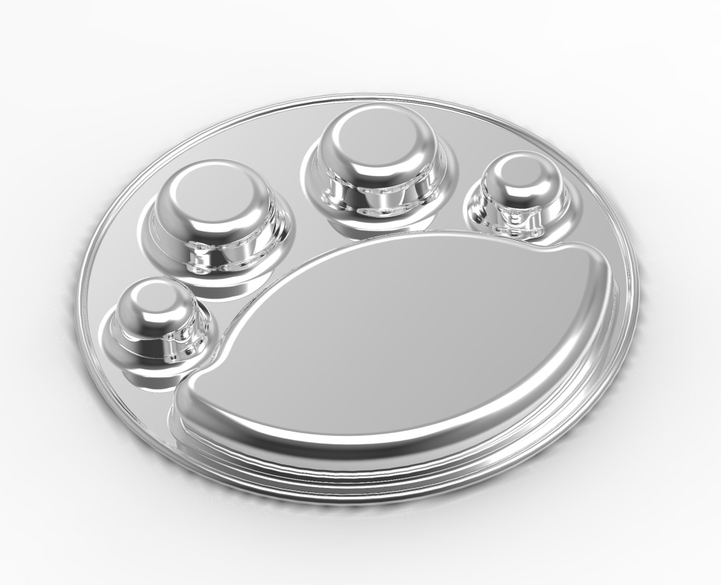 Stylish Round Dinner Plate 3D print model_2