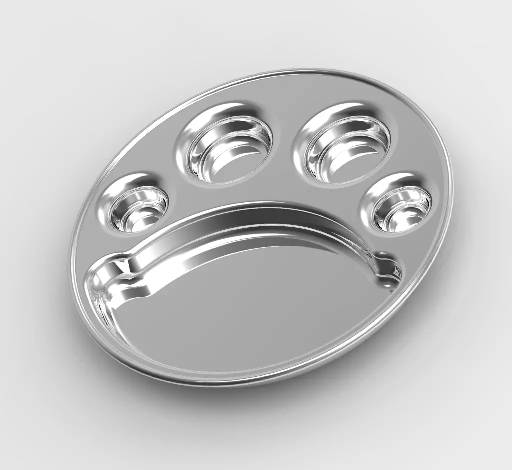 Stylish Round Dinner Plate 3D print model_0