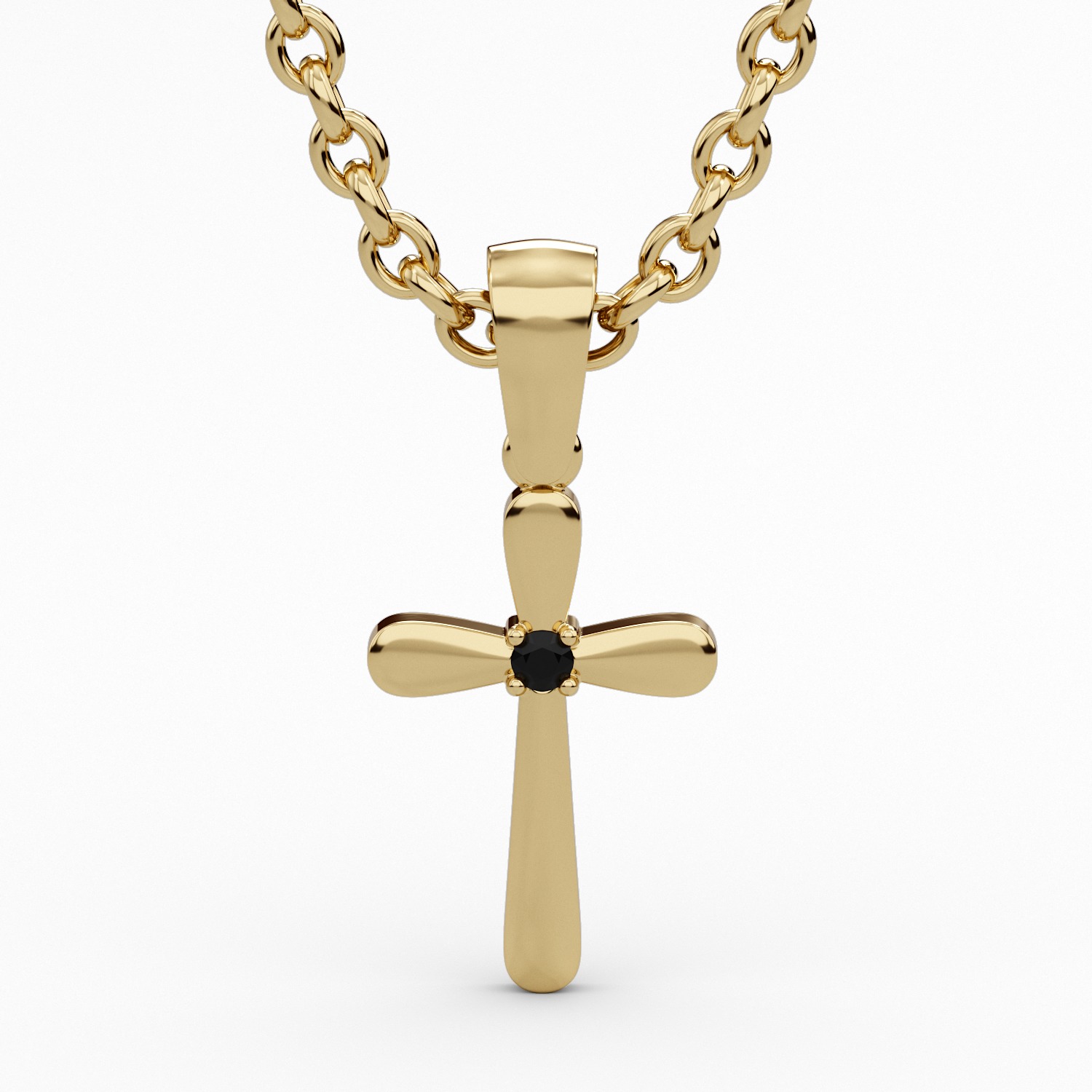 Graceful cross 3D print model_1