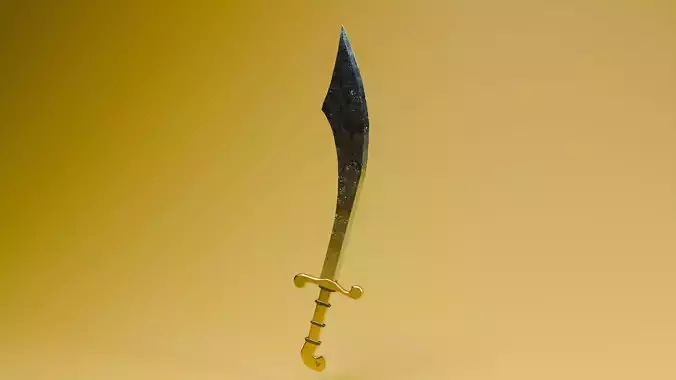 Pirate Sword Low-poly 3D model