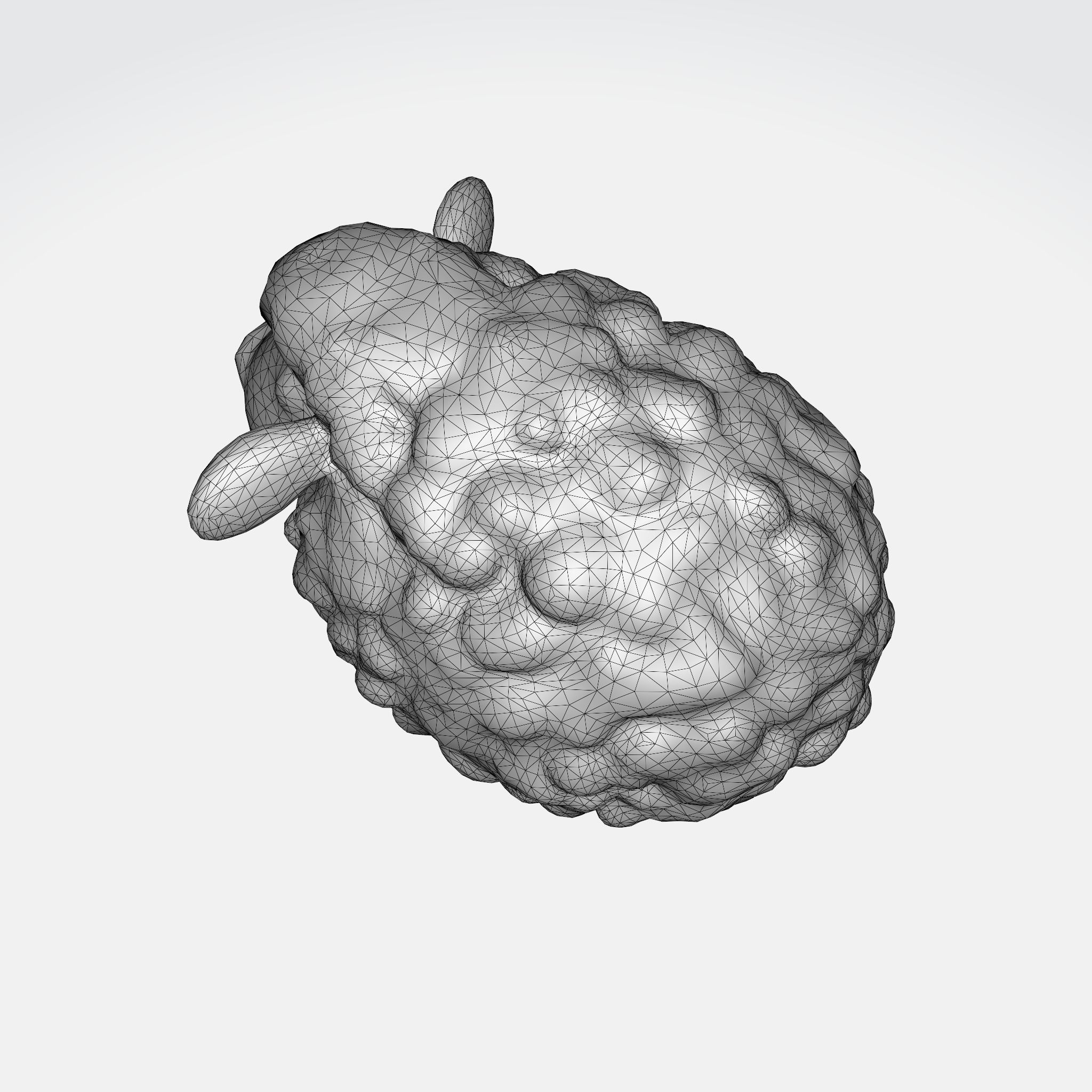 Charming Cartoon Sheep 3D model_10