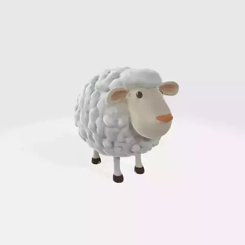 Charming Cartoon Sheep